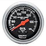 Autometer (3341-m) Sport Comp Metric Oil Temp Gauges - 60-114 deg Celcius, 2 1/16