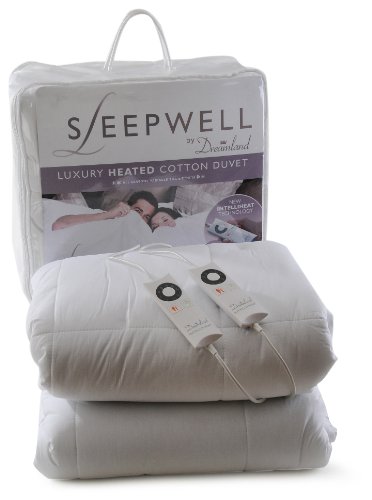 Sleepwell Luxury 100 Percent Cotton Heated Duvet with Intelliheat Technology Double and Dual Control