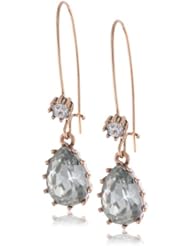 Betsey Johnson "Iconic Stone" Teardrop Gem Long Drop Earrings