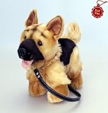 BuySurprise Present Deluxe 30cm Standing Alsatian on Lead Soft Plush Dog by Keel Toys - Looks Real and Feels Real Alsatian - A Great Gift for Dog Lovers
