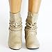 Twisted Women's SHELLY Faux Leather Ankle-High Slouchy Boot with Multi Buckle Straps
