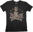 Cry-Baby Girl Tattoo Johnny Depp Black T-Shirt Amy Winehouse