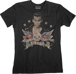 Cry-Baby Girl Tattoo Johnny Depp Black T-Shirt Amy Winehouse