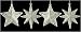 Set of 4 Silver Iridescent Glitter 3-D Star Christmas Ornaments