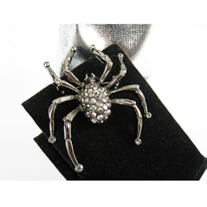 Black Widow Spider Rhinestone Pin ~ Rhinestone Jewelry and Accessories ~ Great Gift Idea!