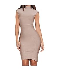 Nylon/Rayon/Spandex Fitted Backless High-Neck Spring Summer Bandage Dress/Bodycon Dress/Evening Dress 