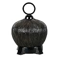 Resin Vase with Lid - Black (12")
