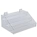 Azar 300701 16-Inch W Three-Tier Acrylic Step Display