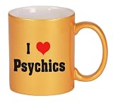 I Love/Heart Psychics Coffee Mug in Metallic Colors