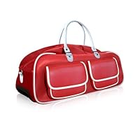 Cgull Cricut Rolling Tote Bag for Expression Leather Red / White
