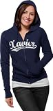 Xavier Musketeers Women's Distressed Tail Sweep Full Zip Hooded Sweatshirt