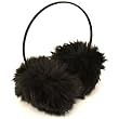 Winter Extra Fluffy Fuzzy Ski Earmuff Ear Warmer Black