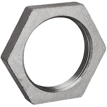 Stainless Steel 304 Cast Pipe Fitting, Hex Locknut, Class 150, NPT Female