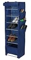 Großes Schuhregal - 164 x 48 x 33 cm - Schuhschrank BLAU - Regal für Schuhe - auch geeignet für Camping und Outdoor