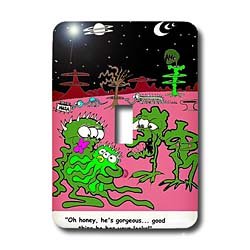 Londons Times Space The Final Frontier Cartoons - Homeless Alien - Light Switch Covers - single toggle switch