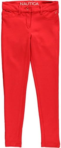 Nautica Big Girls' "Rower" Skinny Pants - dark red, 8