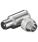 Koaxial Winkel Stecker 9,5 mm Metallausführung CS 1005