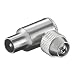 Koaxial Winkel Stecker 9,5 mm Metallausf�hrung CS 1005