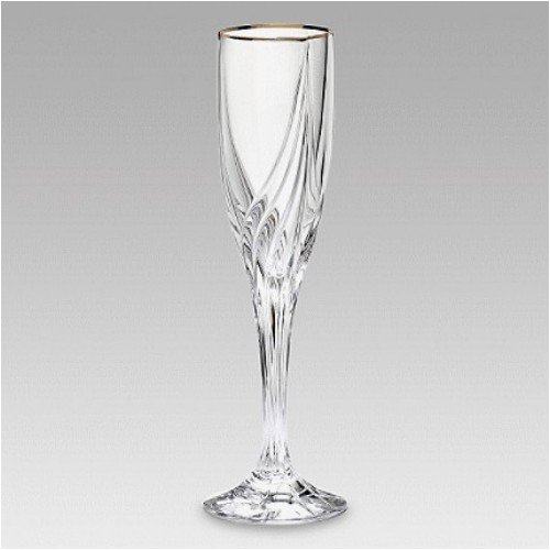 LENOX CRYSTAL DEBUT GOLD FLUTE CHAMPAGNES