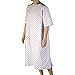 DMI Convalescent Hospital Gown with Side Ties, Machine Washable, Diamond Print