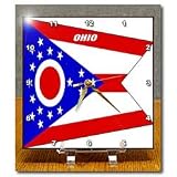 State Flag Of Ohio - 6x6 Desk Clock