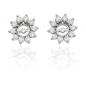 Platinum Diamond Earring Jackets for 1/2 Carat Stud Earrings (1/2 cttw, G-H Color, VS2 Clarity)