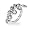 Bezel Set CZ Dangling Charm Ring Size 5 (Sizes 5 6 7 8 9 Available)