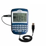 Coiled Power Hot Sync and Charge USB Data Cable w/ Tip Exchange for the Blackberry 6210 - Gomadic Brand