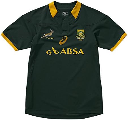 ASICS Springboks Home 2014 Supporters Junior Rugby Jersey, Bottle Green, Age 13-14