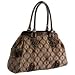 Women's Monica Two Tone Jacquard Satchel: Brown/Sand Satchel