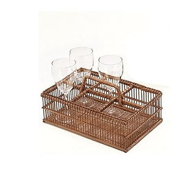 Rattan Twig Carry-All Caddy for Bottles and Glasses
