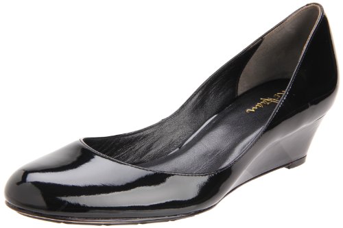 Cole Haan Sandals Cole Haan Women's Air Talia Closed-Toe Wedge Pump,Black Patent,7.5 B US