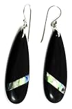 Black Raindrop Earring Organic Jewelry of Bali BalineseOrganicJewelry.com