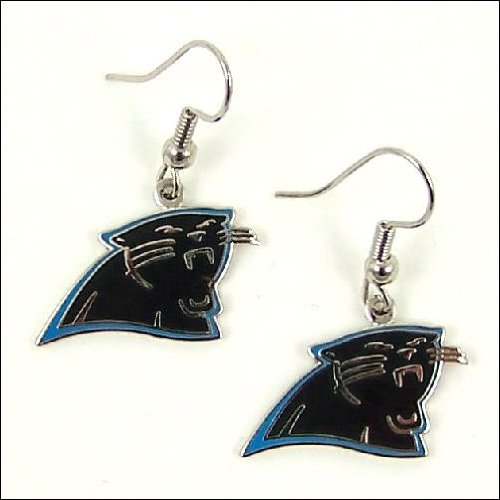 CAROLINA PANTHERS NFL LOGO EARRINGS EAR RINGS!
