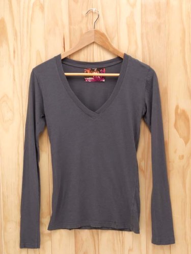 (ネイション) NATION ロールVネック長袖Tシャツ boston tee l/s gym tee v-neck W03SUP [並行輸入品]