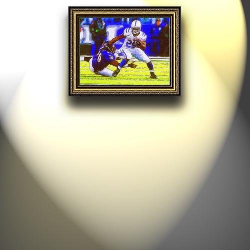 Completely Handpainted American Football Sport Painting, Custom Order FL4126, Oil on Canvas, with Option to Paint Jerry, Brett & Co. from Any Other Favorite Photograph or Picture, Unframed, Size 21'' x 28