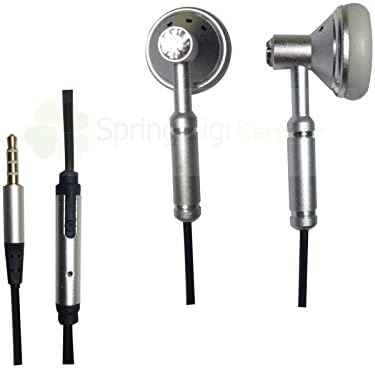 Spring Digi Center The latest OEM Headphone with Mic for Iphone,Ipad,Samsung Smartphones and Tabs and other devices with 3.5 mm Jack(Silver)