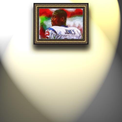 Completely Handpainted American Football Sport Painting, Custom Order FL2607, Oil on Canvas, with Option to Paint Jerry, Brett & Co. from Any Other Favorite Photograph or Picture, Unframed, Size 26'' x 38