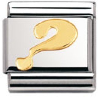 Nomination Composable Classic FUN Edelstahl und 18K-Gold (Fragenzeichen) 030110 Preisvergleich