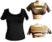 Alessandra B Short Sleeve Crew Neck Tee with Underwire Bra