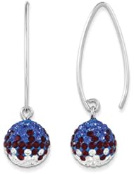 Sterling Silver Swarovski Elements New York Spirit Ball Earrings