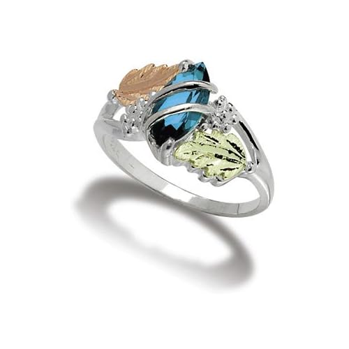 Women Sterling Silver Genuine Blue Topaz Ring