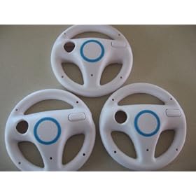 3 Pack Lot Racing Steering Driving Wheel for Nintendo Wii Mario Kart Video Game Mariokart Videogame
