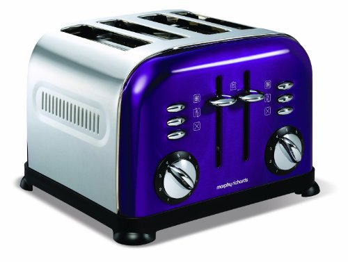 Morphy Richards Accents 44737 4 Slice Toaster, Plum