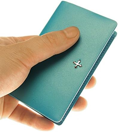 Luxury Busines Card Name Card Holder Case Credit Card ID Case Finest Genuine Cowhide Leather Chamude Excuve MCX2 Aqua Blue