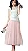 Women Five-Layer Voile Puff Princess Skirt，Petticoat Knee-Length Mini Dress