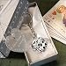 Las Vegas Wedding Themed Chrome Keychain w- Crystal Dice, 1