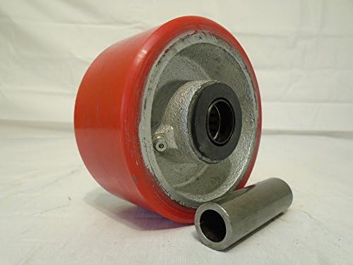 4" X 2" Heavy Duty Polyurethane on Steel Hub Wheel with Roller Bearing & Free 1/2" Bushing 700lb