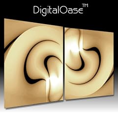 DigitalOase LifeStyle Deluxe Set Cascade - Keilrahmenbilder Kunstdrucke auf Leinwand K�nstler LeinwandBilder 2 Teile = 160x80 cm - Moderne abstrakte Kunst - BILDER AUF LEINWAND FERTIG GERAHMT - 3D-Optik - beige sand schwarz Licht Kontraste - Konzentration Meditation Konzept Business Entspannung - BEGRENZTE AUFLAGE/UNIKAT EINZELANFERTIGUNG/ NUMERIERT/ K�NSTLERWIDMUNG/ IHR NAME DigitalOase ist gesch�tzte Markenware