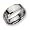 Stainless Steel Beveled Edge 8mm Polished Band - size 6